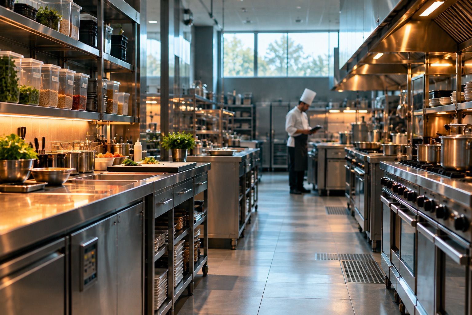 Cocina profesional de un hotel